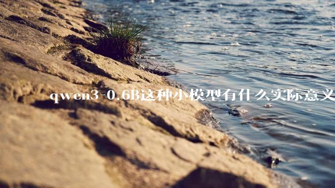 qwen3-0.6B这种小模型有什么实际意义和用途吗？